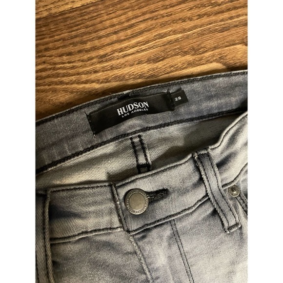 Hudson Los Angles Gray Washed Skinny Jeans Size 28 - Picture 3 of 5